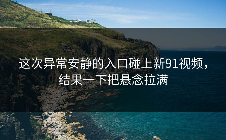 这次异常安静的入口碰上新91视频，结果一下把悬念拉满